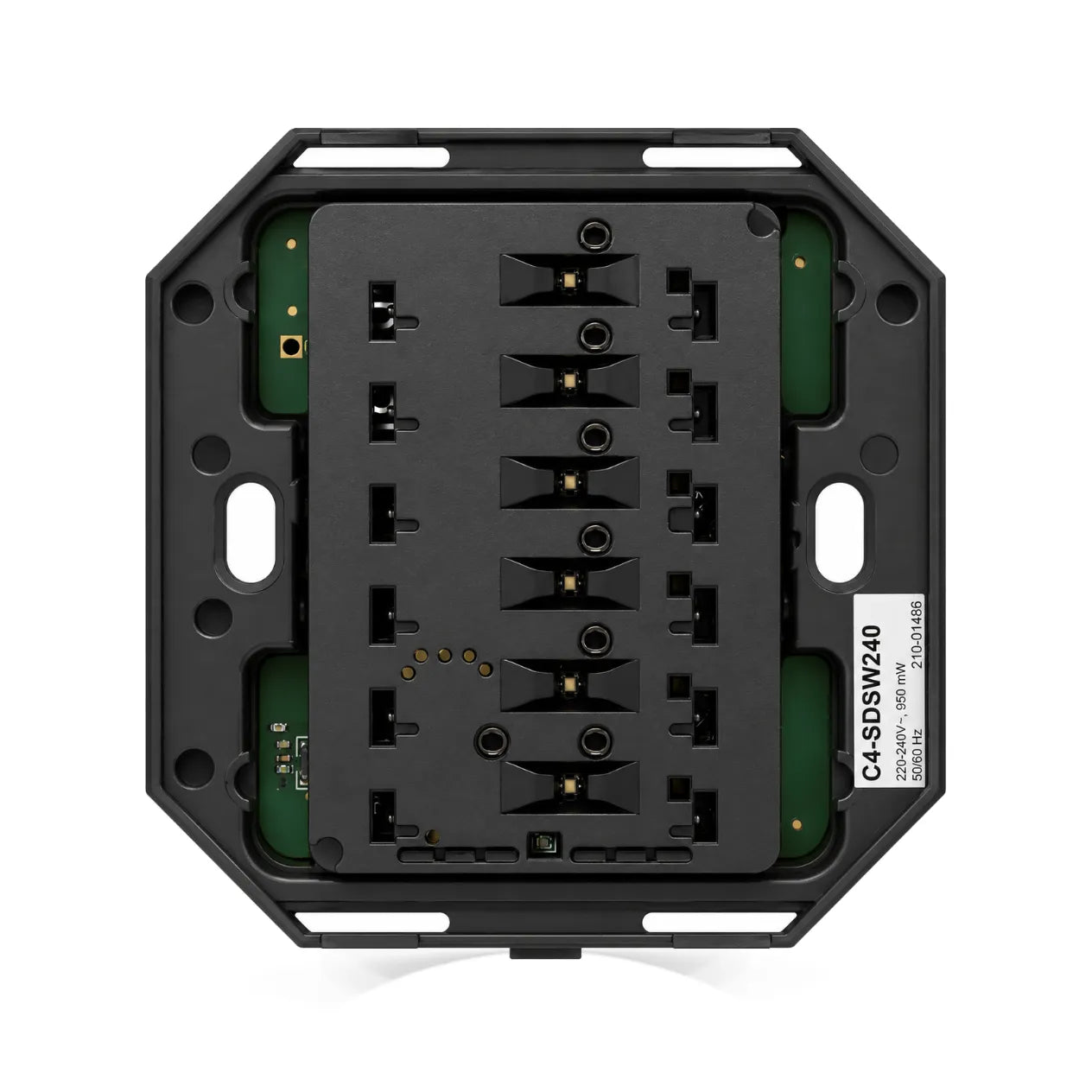 Control4 Square Dual Load Wireless Switch, 240V (Neutral) | C4-SDSW240-N