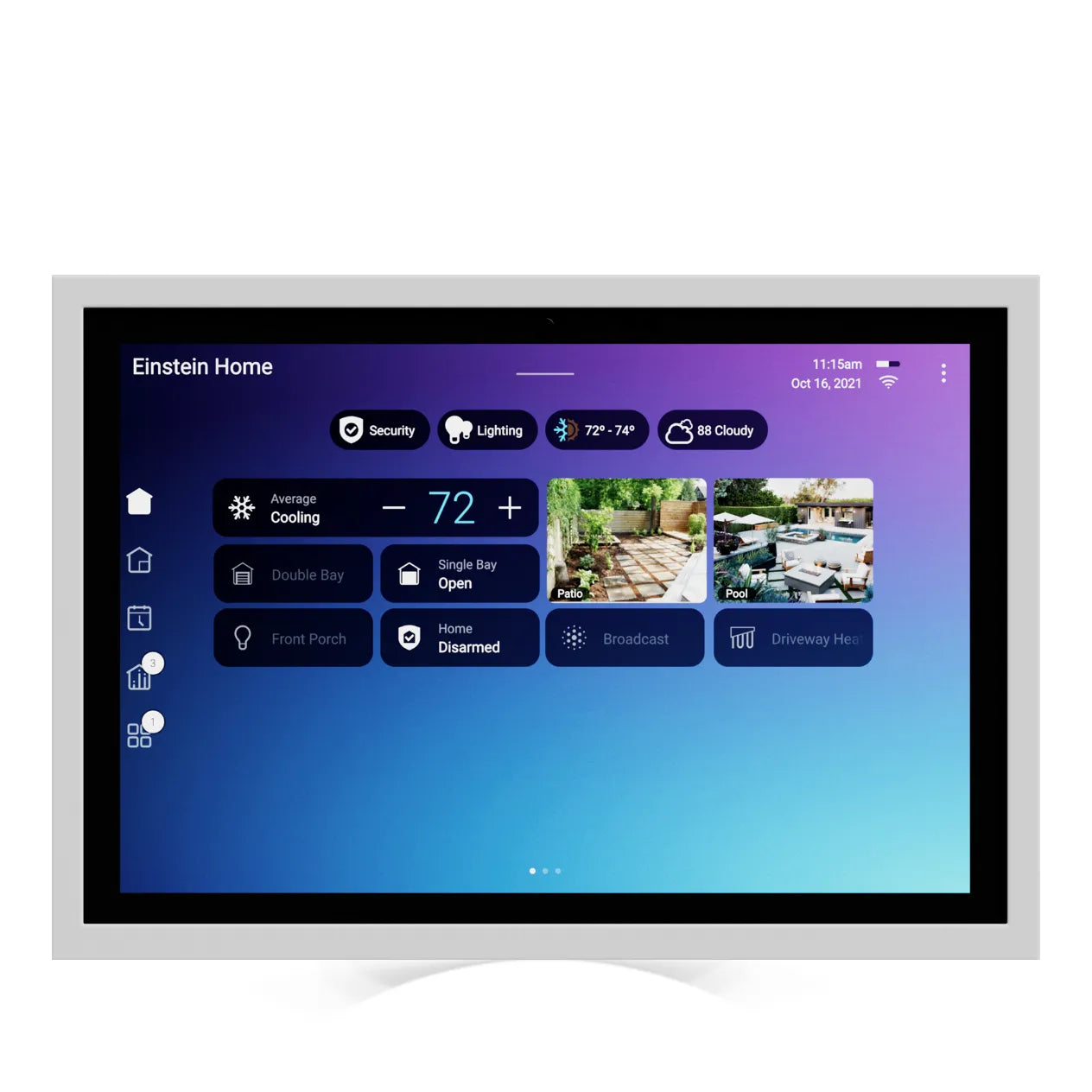 Control4 T5 wall mounted touch screen